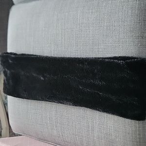 ALDO Black Faux Fur circle Scarf